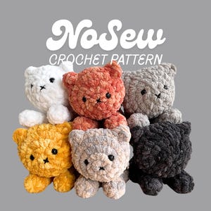 Crochet Pattern No Sew Kitten Cat PDF Digital Download Fits 18 Inch Doll Pet Amigurumi Plushie Easy DIY Doll Accessory Kids Birthday Gift
