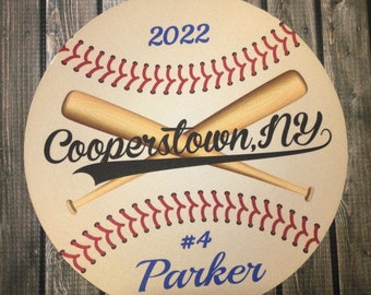 Cooperstown Travel Baseball Commemorative Mousepad, personalized Cooperstown Baseball Mousepad, Baseball Player gift, Mousepad gift