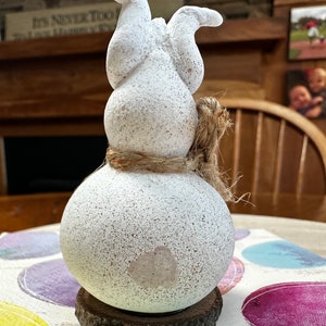 Easter hostess gift,Gourd bunny, tiered tray Easter decor, gourd lovers gift image 8