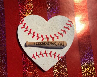 Baseball Player Valentine gift, Heart of Baseball ornament, baseball valentine