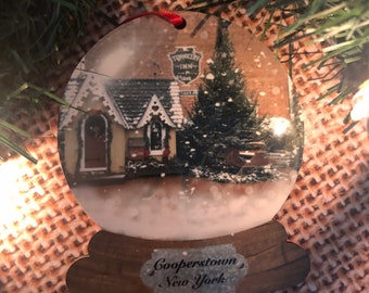 Christmas in Cooperstown Ornament, Winter in Cooperstown Ornament, Cooperstown Lover’s Gift