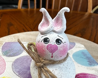 Easter hostess gift,Gourd bunny, tiered tray Easter decor, gourd lovers gift