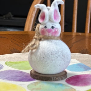 Easter hostess gift,Gourd bunny, tiered tray Easter decor, gourd lovers gift image 3