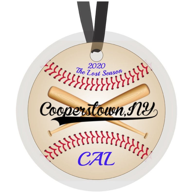 Travel Baseball Cooperstown Ornament Commemorative Etsy
