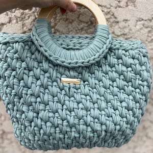 Handmade crochet handbag boho gift idea