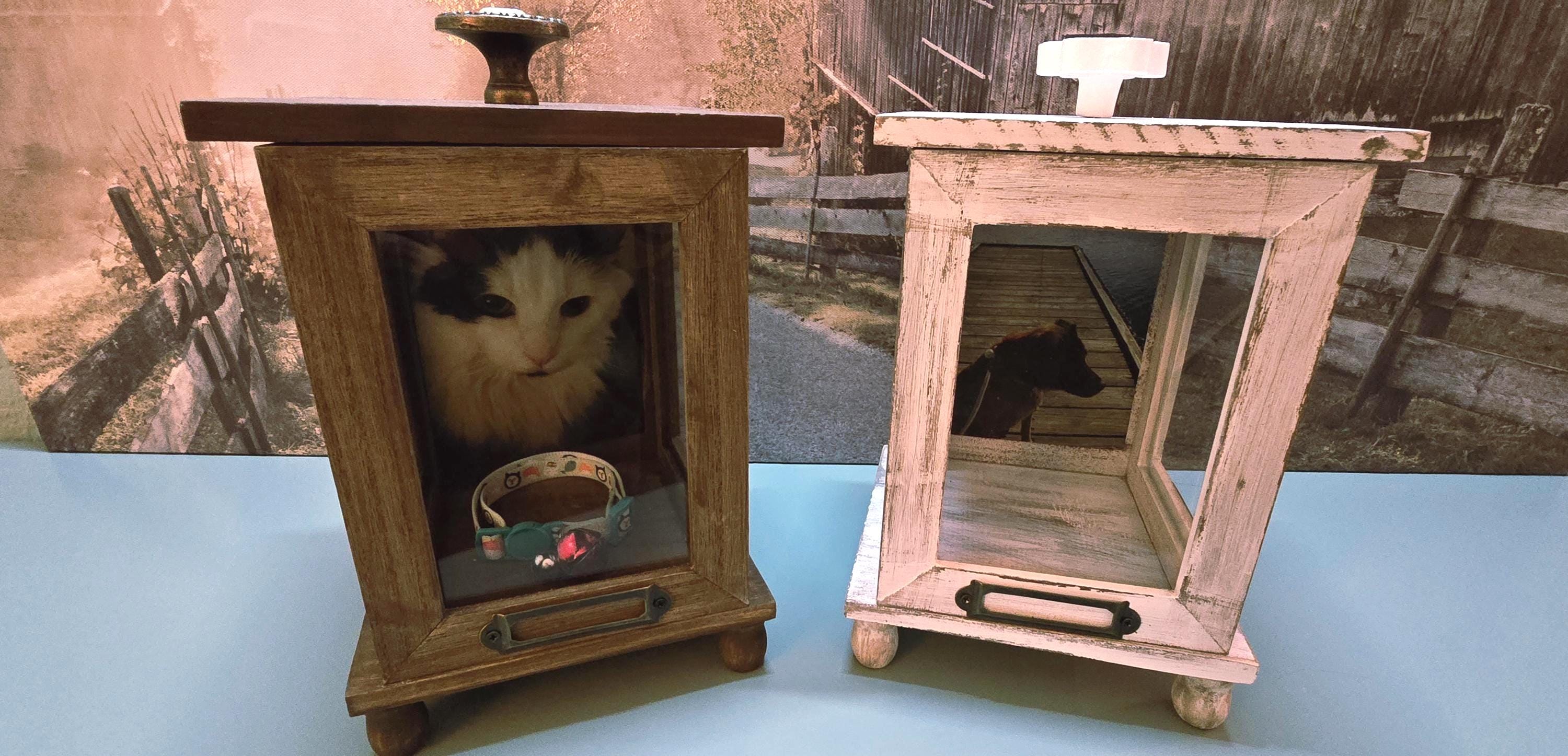 Rustic photo display box, wedding table display box, pet photo memorial display, farmhouse home decor, wedding photo display box - Thumbnail 2