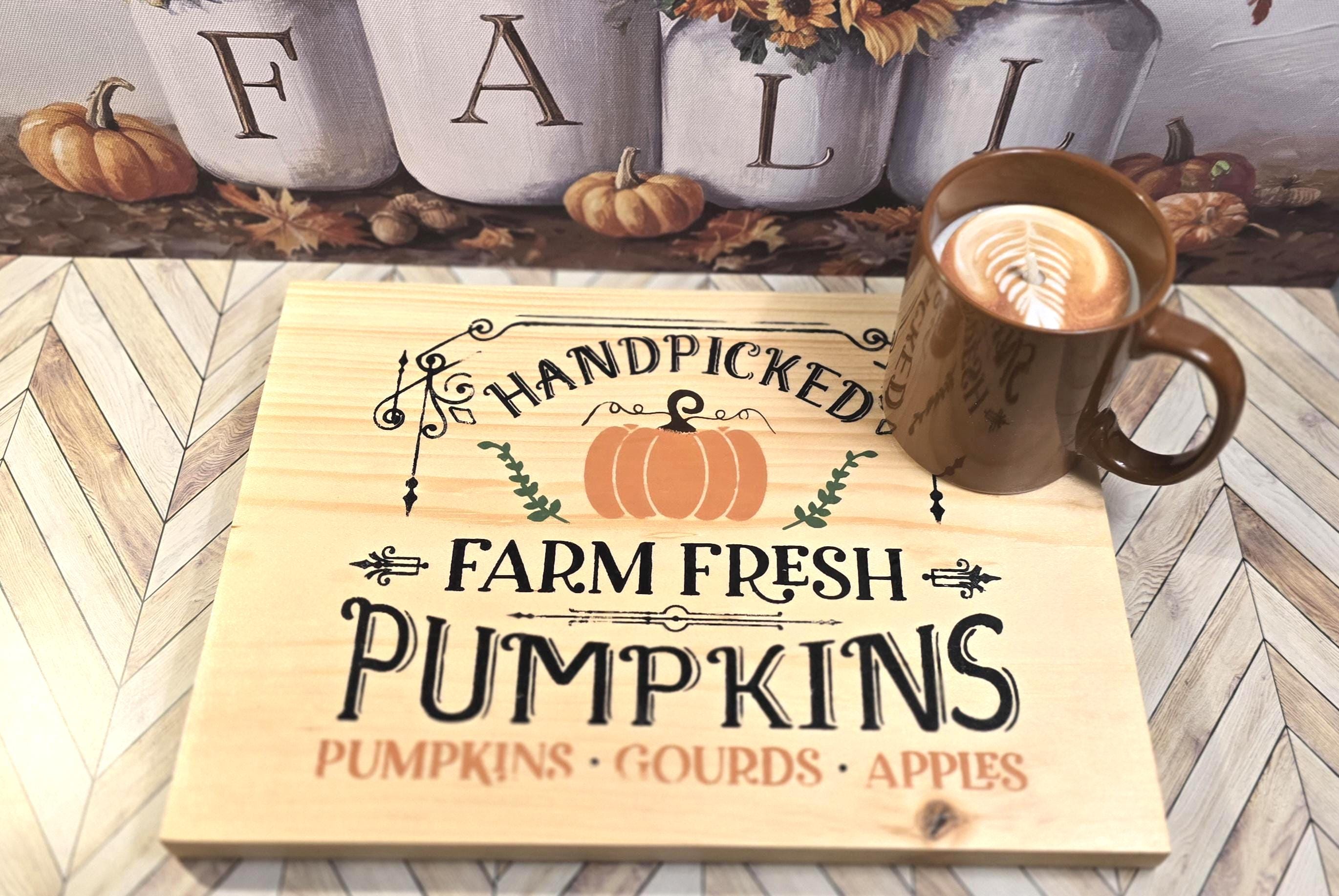 Fall Serving Trays or Signs, Painted or Wood Burned Serving Tray or Sign, Rustic Autumn Wall decor, Wood Tray with Handles - Thumbnail 2