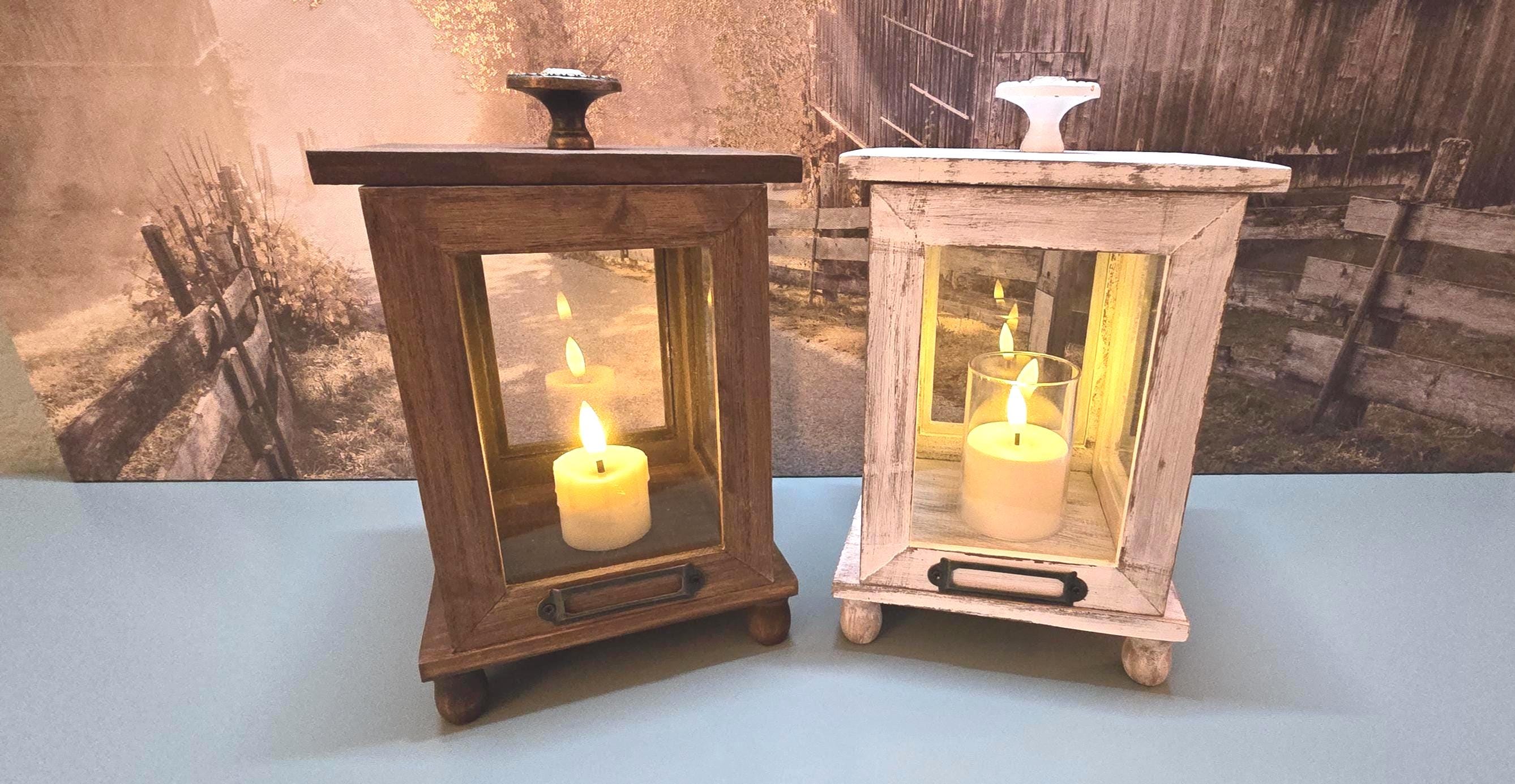 Rustic candle display box, wedding table display box, candle pet memorial display, farmhouse home decor, wedding candle display box - Thumbnail 3