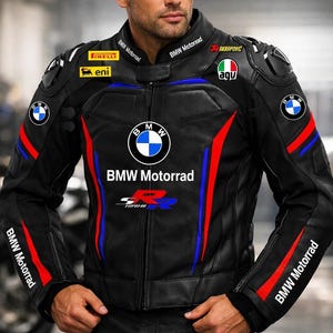 BMW Motorrad S1000RR Läderjacka Svart Racing Bikerjacka