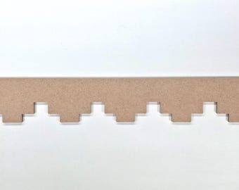 MDF Scallop Trim Molding M20 Pattern , Each scallop is  46" long,  DIY Project,   2-Pieces