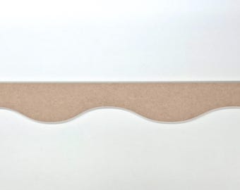 MDF Scallop Trim Molding M3 Pattern , Each scallop is  46" long,  DIY Project,   2-Pieces