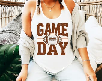 Football Season Game Day Racerback, Football Mama Tank Top, Football Game Day Racerback, Football Fall Season Tank Top