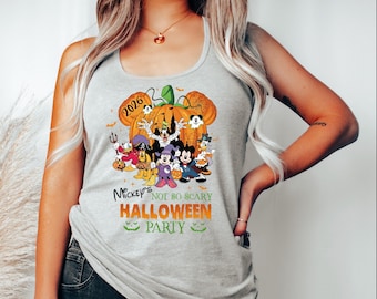 Mickey's Not-So-Scary Halloween Party 2026 Disney Trip V-Neck, Mickey & Minnie Halloween Shirt, Halloween Disney Trip Racerback,