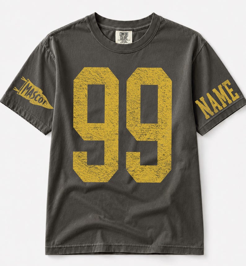 Football Senior Mom Shirt, Customizable Football Mom Graphic, Personalized Name Tee, Senior Year Football Gift Idea image 2