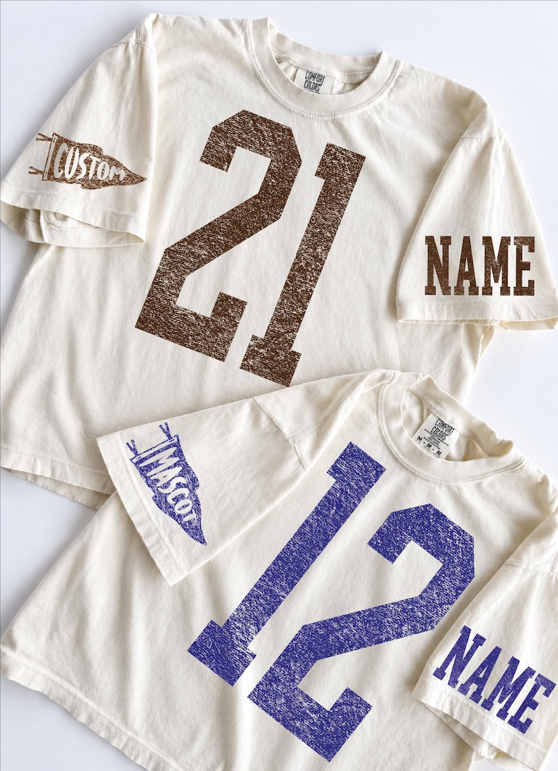 Football Senior Mom Shirt, Customizable Football Mom Graphic, Personalized Name Tee, Senior Year Football Gift Idea image 1