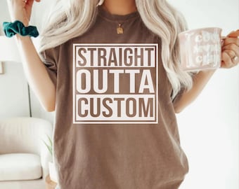 Custom Straight Outta Comfort Colors Shirt, Gift for Wizard Movie Tee, Straight Outta Personalized Shirt, Straight Outta Gift Shirt