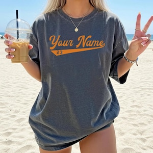 Comfort Colors Custom Your Name Baseball Shirt, Custom Basketball Shirt, Sports Team Shirts, Custom Football Tee, Personalized Baseball Tee