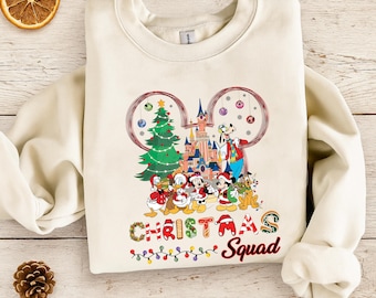 Disney Friends Christmas Sweatshirt; Christmas Disney Trip Family Hoodie