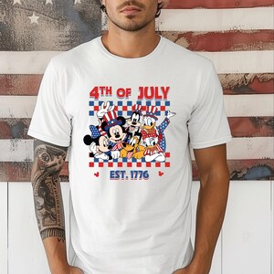 Mickey and Friends 4th July 2026 Shirt, Disney Independence Day Tee, Disneyland Family, Walt Disney World T-shirt 画像 4