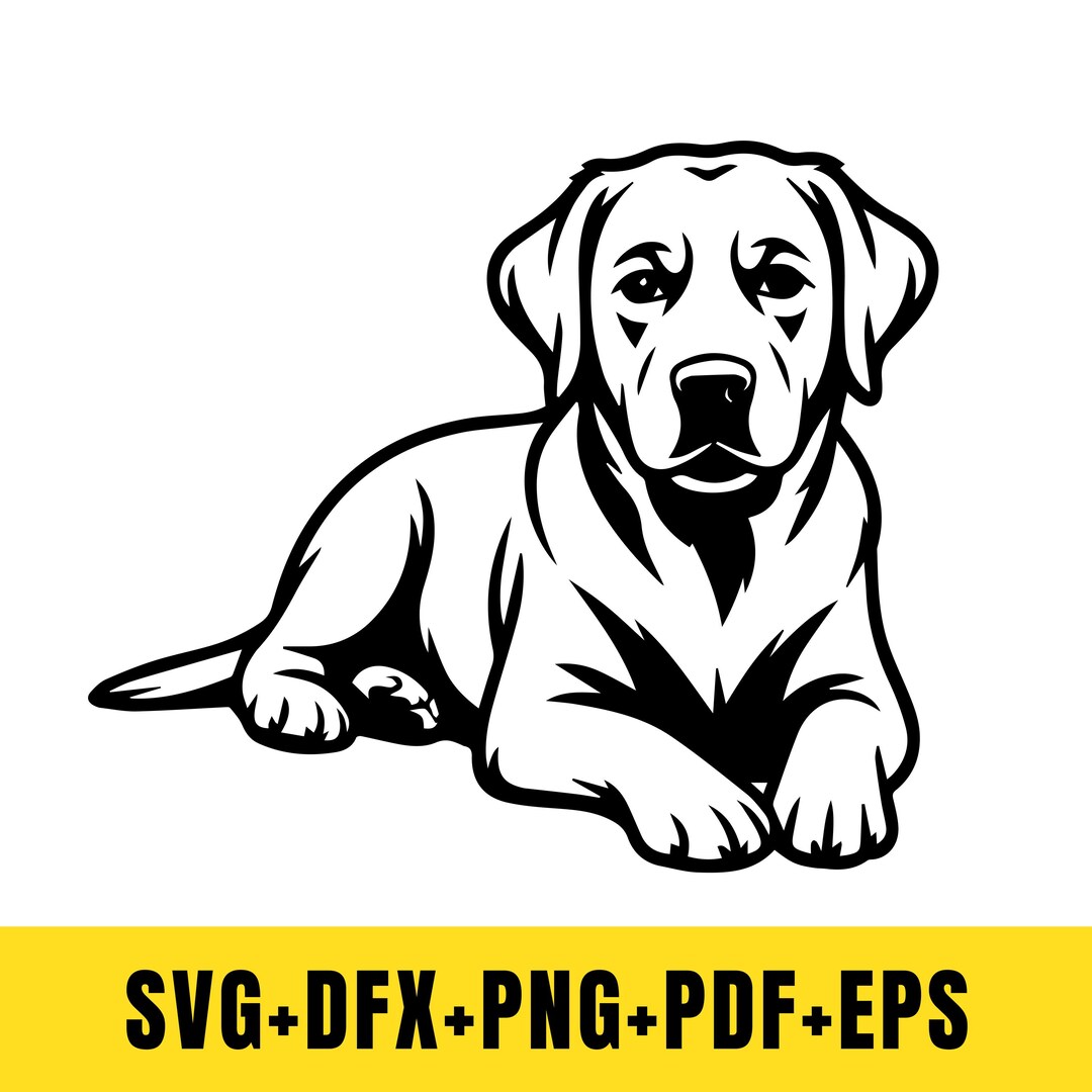 Labrador Retriever SVG: Dog Clipart, Crossed Paws (digital Download ...