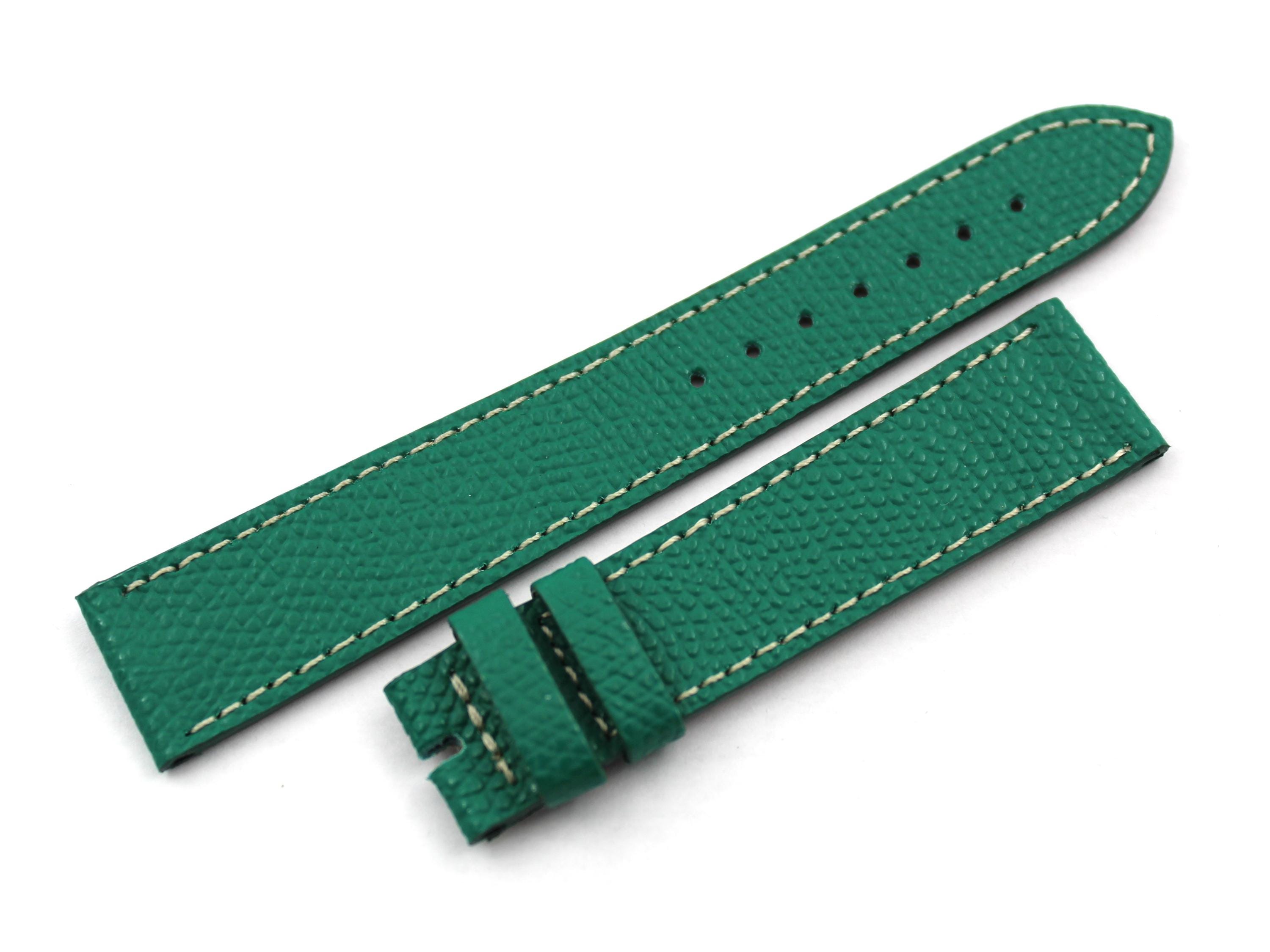 Bracelet En Cuir Véritable Fabriqué En Italie - Largeur 12mm - Vert - Neuf Avec étiquettes