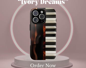 Telefoonhoesje pianotoetsenbord | Stoere koffers voor muzikanten, muziekliefhebbers, vakantiecadeaus, unieke accessoires