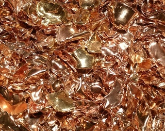 4oz Solid Copper & Brass Petals, Chips, Flakes, Great for DIY Resin Pyramid, Jewelry Pendants, Metal Art