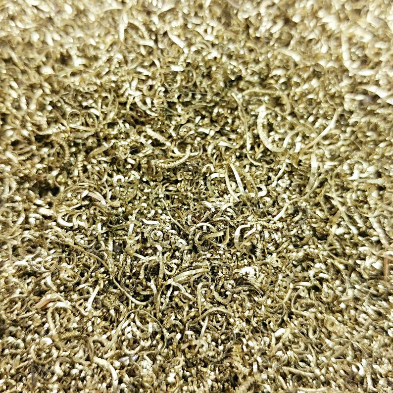 Fine Brass Metal Shavings, 2oz, Turnings Filings, for DIY Jewelry