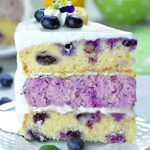 BEST Lemon Blueberry Cheesecake Cake Recipe – Printable Download