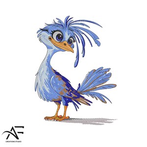 Blue Bird Embroidery Design – Beautiful Bird Machine Embroidery Pattern for Nature, Wildlife & Spring Projects