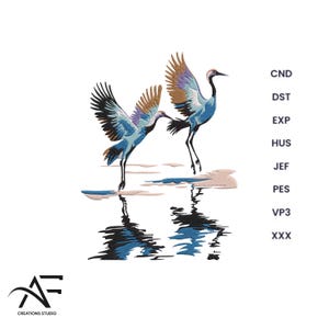 Japanese Crane Illustration Digital Download Printable Art Asian Style Oriental Design Nature Inspired Bird Artwork Modern Decor Wall Art