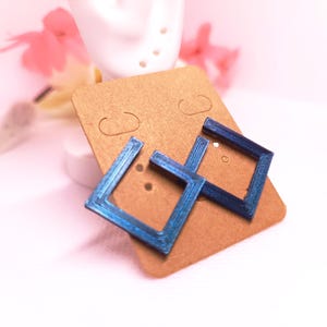 Modern Square Earrings, Designer Geometric Earrings, Statement Earrings - different colors available