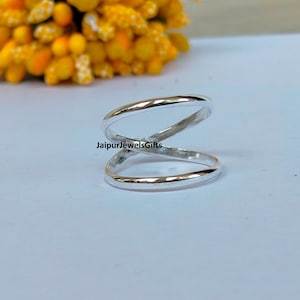 Sterling Silver Swan Neck for Dip Joints, Fingertip arthritis Splint,  RA Dip Splint, Handmade Ring, Silver Splint Ring, Midi Ring