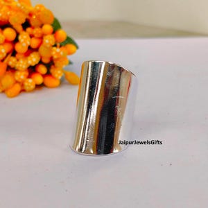 Handmade Sterling Silver Wide Band Ring: Chunky Boho Jewelry