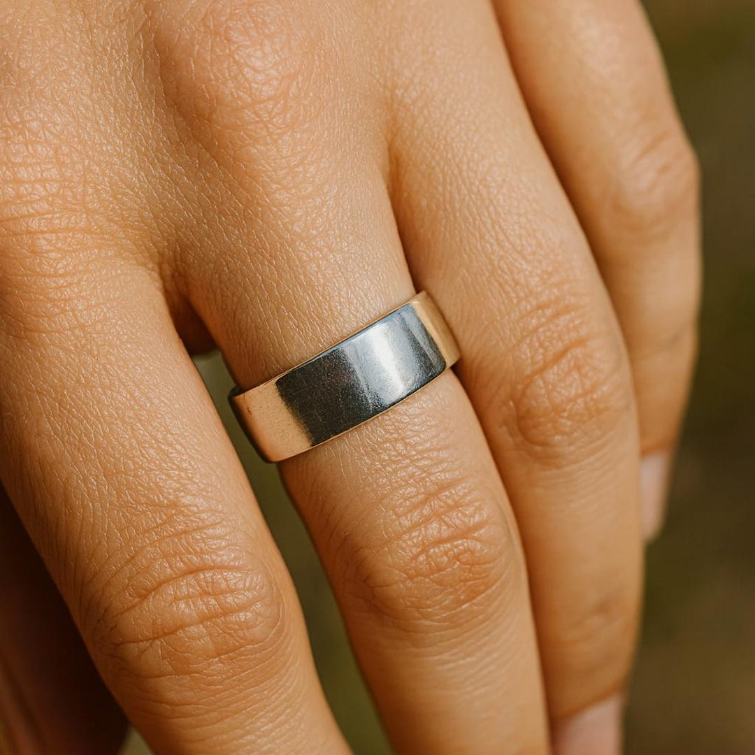 Handmade Sterling Silver Wide Band Ring: Minimalist Thumb Ring - Etsy