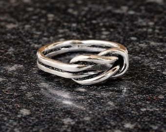 Double Swirl Ring, 925 Sterling Silver, Modern chunky  Ring, Spiral Ring, Woman's Swirl Ring, Unique Designer Ring, Gift For Her,