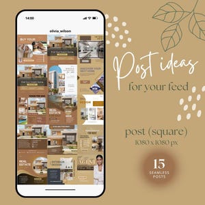 Real Estate Realtor Instagram Templates | Canva | Editable Social Media Kit | Digital Download
