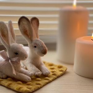 felted bunny, needle felted rabbit, wool bunny, miniature bunny, handmade bunny, Easter bunny gift, bunny figurine, collectible bunny, felt