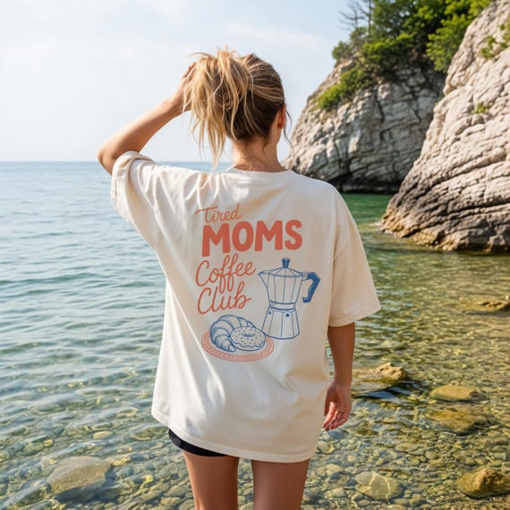 Tired Moms Coffee Club T-Shirt, Mom Life Tee, Coffee Lover, Gift for Mom, Graphic Tee