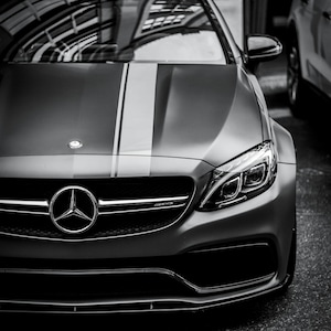 Monochrome Mercedes Benz Wall Art | Poster | Printable Decor for Car Lovers
