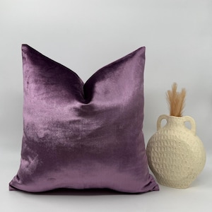 Plum Purple Velvet Pillow Cover: Soft Home Decor Accent