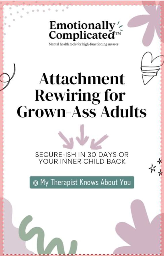 Attachment Style Workbook | Printable Therapy Journal for Adults | Secure Attachment Workbook | Digital Mental Health & Relationship Guide