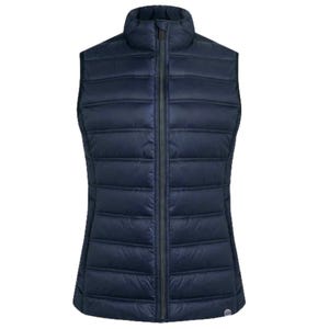 Chaleco acolchado azul marino para mujer: chaleco de invierno ligero y ajustado, chaqueta acolchada sin mangas, prenda exterior hecha a medida, el mejor regalo para ella.