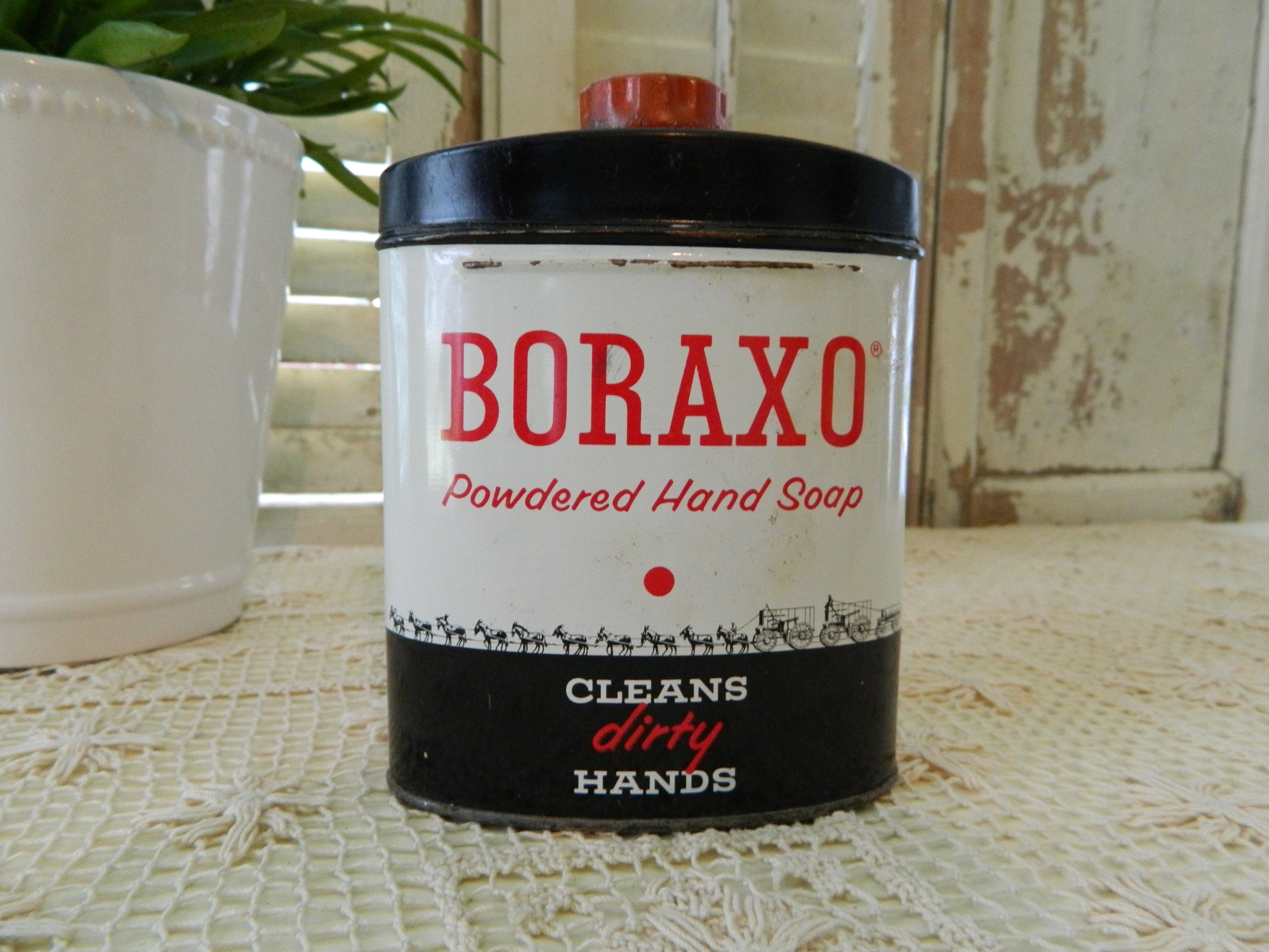 Vintage Boraxo Powdered Hand Soap Tin 