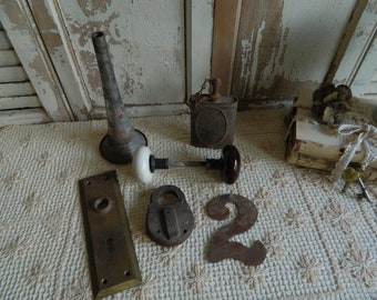 Vintage Metal Assemblage Collection Lot - Set of 6