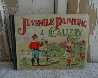 Antique Children's Coloring and Drawing Book
