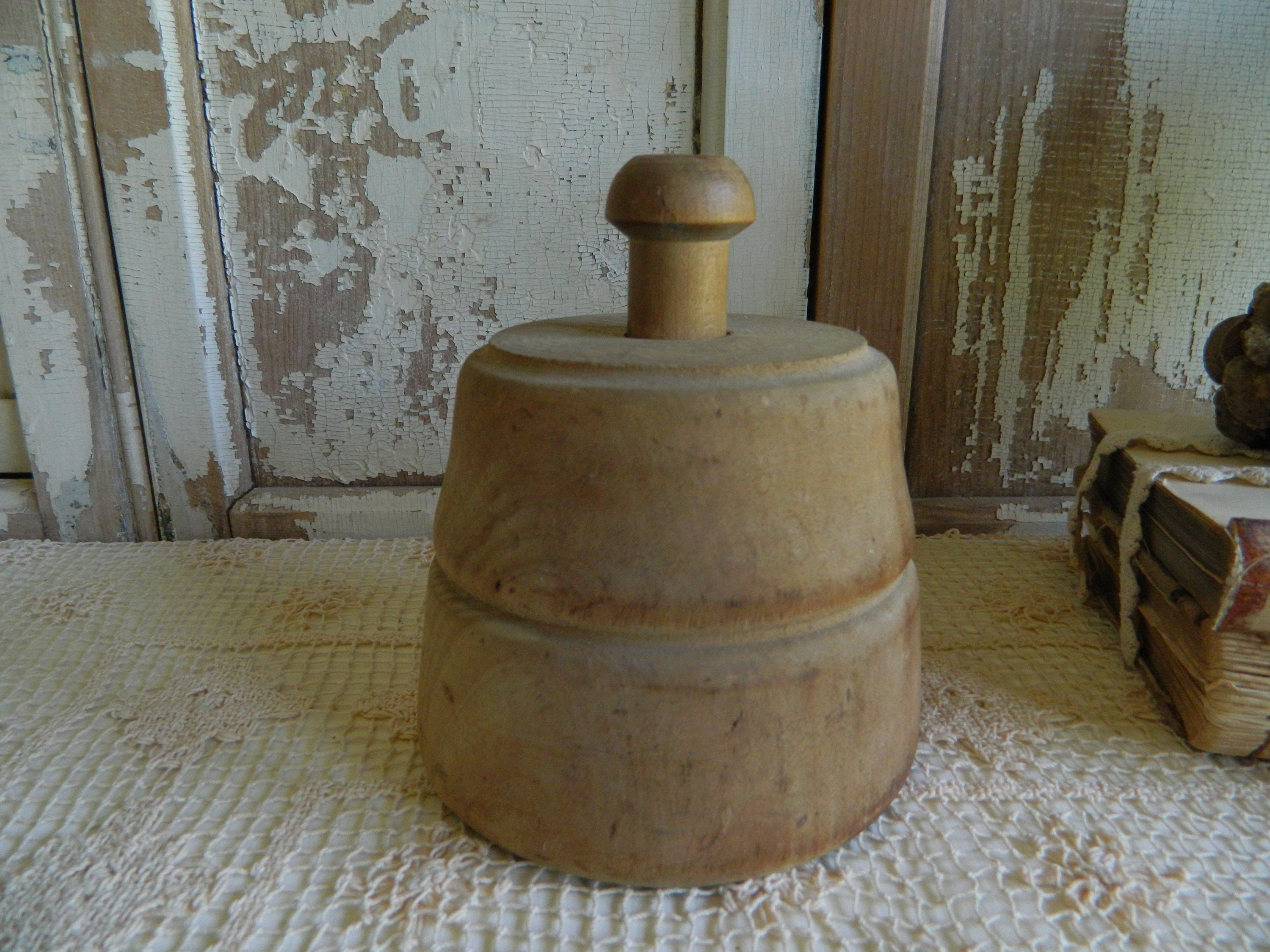 Butter Mold Antique Pineapple and Leaf Design Beautiful