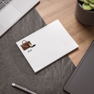 Personalizowane eleganckie bloczki Post-it® z butami i torebkami l Personalizowane bloczki Post-it® z notatkami l Prezent dla niej