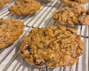 12, 18 or 24 Homemade Oatmeal Cookies, Mom's Recipe, Care Package, Birthday Gift, Send Love