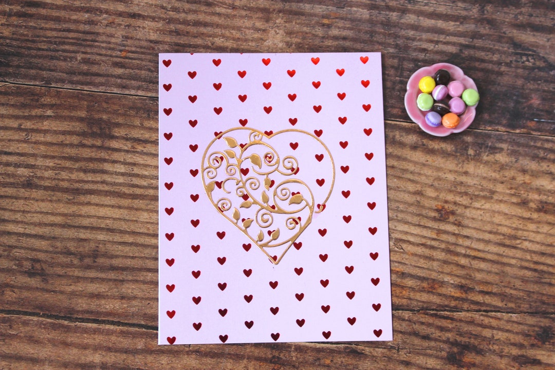 2# Carte Originale pour la Saint Valentin « Enveloppe Cœur + Papier à motif  à télécharger